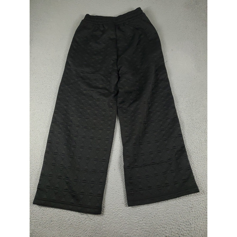 Puma Pants Womens Medium Black Luxe Sport T7 Wide Leg Baggy Retro Snap Button - Picture 5 of 8